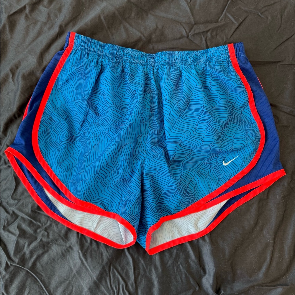 Blue & Orange Nike Shorts w/ Pattern